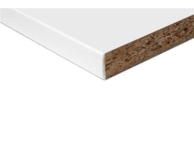 Spaanplaat 18x3050x500 mm meubelpaneel wit lange zijde met 2mm PVC